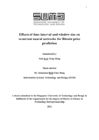 Effects of time interval and window size on recurrent neural networks for Bitcoin price prediction