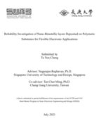 Reliability investigation of nano-bimetallic layers deposited on polymeric substrates for flexible electronic applications