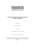 Analyzing deep learning models for traffic prediction