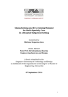 Characterising and Determining Demand  for Multi-Specialty Care   in a Hospital Outpatient Setting