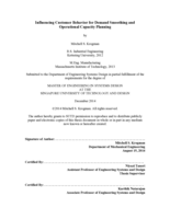 Influencing Customer Behavior for Demand Smoothing and Operational Capacity Planning