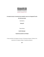 An empirical study of manufacturing complexity costs at an Integrated Circuits (IC) final test facility