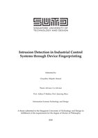 Intrusion detection in industrial control systems through device fingerprinting