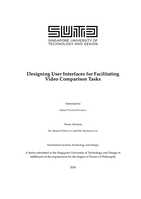 Designing user interfaces for facilitating video comparison tasks