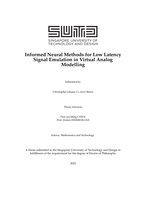 Informed neural methods for low latency signal emulation in virtual analog modelling