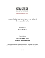 Impact of a Delivery Point Network for Urban E-Commerce Deliveries
