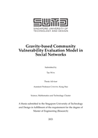 Gravity-based community vulnerability evaluation model in social networks