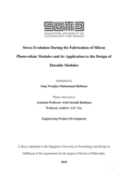 Stress evolution during the fabrication of silicon photovoltaic modules and its application to the design of durable modules