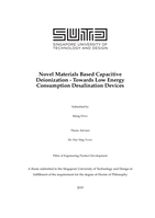 Novel materials based capacitive deionization – towards low energy consumption desalination devices