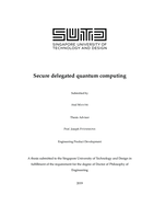 Secure delegated quantum computing