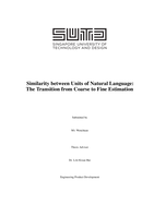Similarity between units of natural language: the transition from coarse to fine estimation