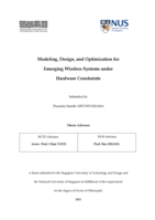 Modeling, design, and optimization for emerging wireless systems under hardware constraints