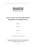 Surface Acoustic Wave based Microparticles Manipulation in Microfluidic Devices