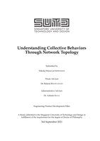 Understanding collective behaviors through network topology