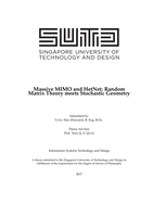 Massive MIMO and HetNet: Random Matrix Theory meets Stochastic Geometry