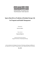 Sparse data-driven prediction of residual storage life for prognosis and health management