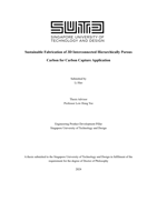 Sustainable Fabrication of 3D Interconnected Hierarchically Porous Carbon for Carbon Capture Application