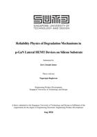 Reliability Physics of Degradation Mechanisms in p-GaN Lateral HEMT Devices on Silicon Substrate