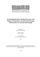 Accelerating Iterative Design Processes The Impact of Generative AI in Product Design Frameworks for Aircraft Seat Design