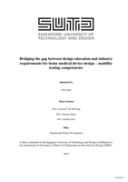 Bridging the Gap Between Design Education and Industry Requirements for Home Medical Device Design – Usability Testing Competencies