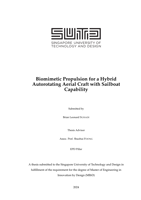 Biomimetic Propulsion for a Hybrid Autorotating Aerial Craft with Sailboat Capability