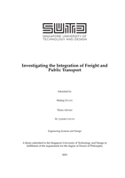 Investigating the Integration of Freight and Public Transport