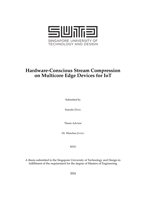 Hardware-Conscious Stream Compression on Multicore Edge Devices for IoT