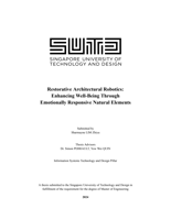 Restorative Architectural Robotics: Enhancing Well-Being Through Emotionally Responsive Natural Elements