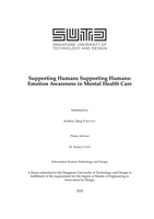 Supporting Humans Supporting Humans: Emotion Awareness in Mental Health Care