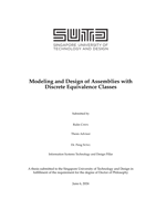 Modeling and Design of Assemblies with Discrete Equivalence Classes