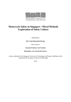 Motorcycle Safety in Singapore – Mixed Methods Exploration of Safety Culture